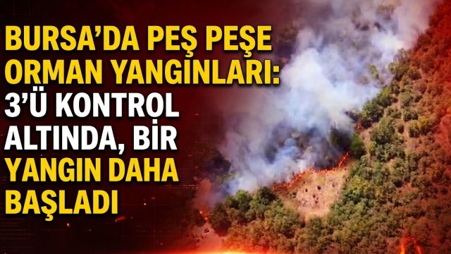 Bursa’da peşpeşe orman yangınları: 3’ü kontrol altında, bir yangın daha başladı