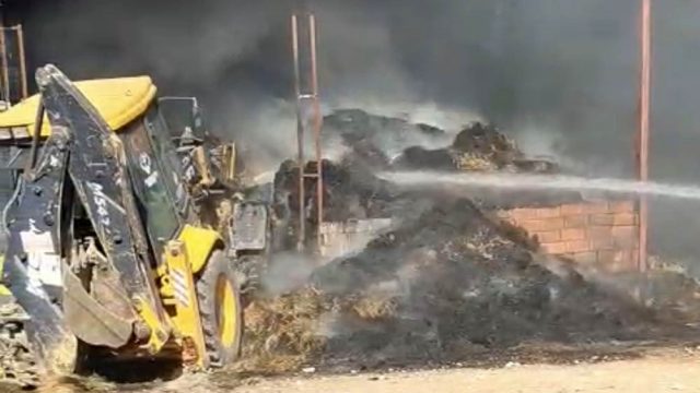 Çiftlikte çıkan yangında 25 küçükbaş hayvan telef oldu