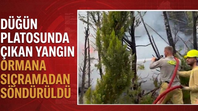 Düğün platosunda korkutan yangın