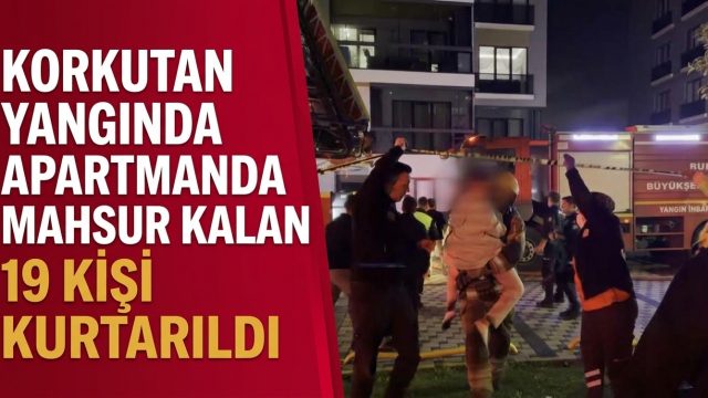 Bursa’da korkutan yangın: Binada mahsur kalan 19 kişi kurtarıldı